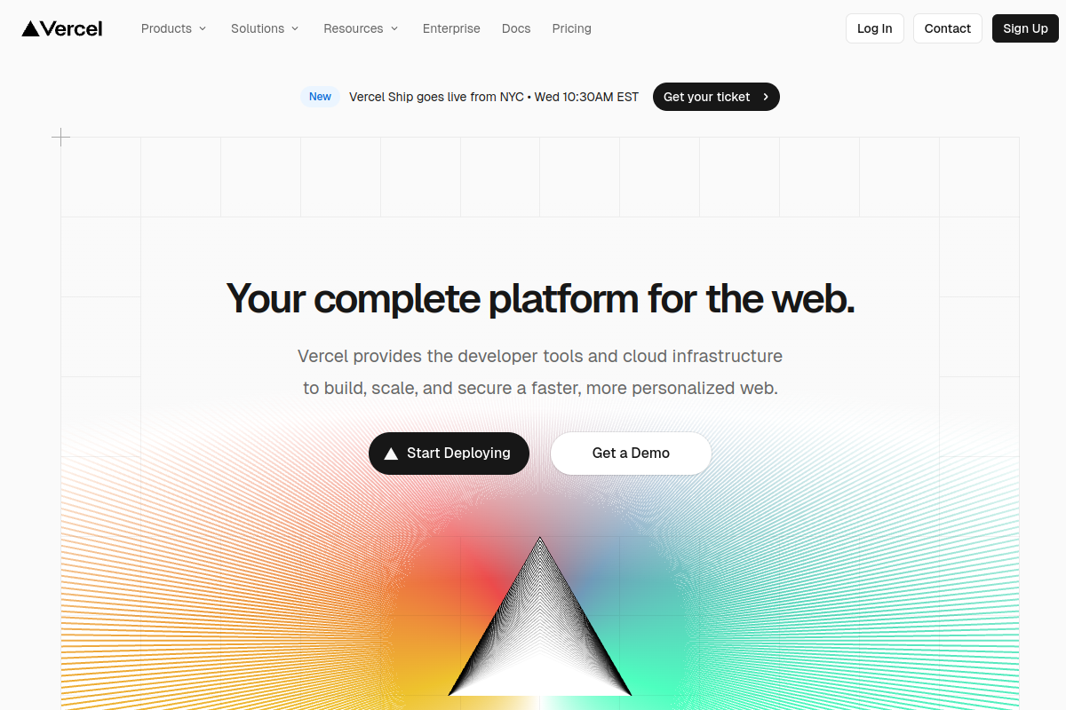 Vercel:通过Frontend Cloud构建和部署最佳Web体验